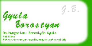 gyula borostyan business card